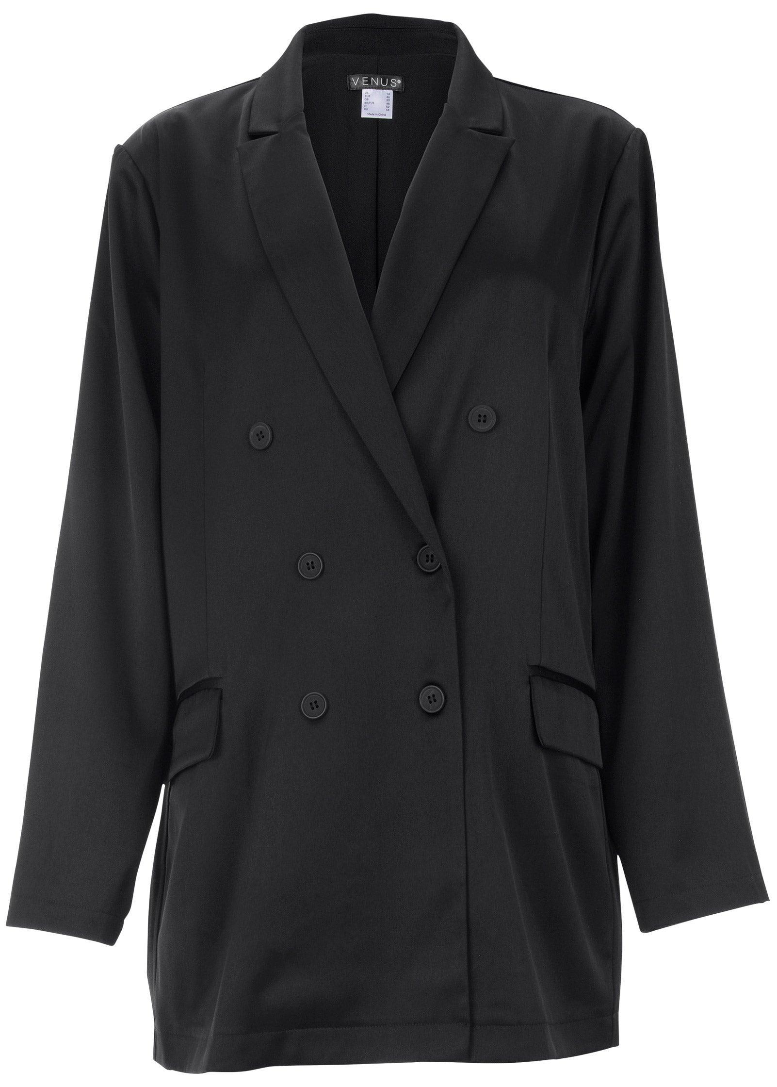 Double Breasted Blazer - Navy Product Image