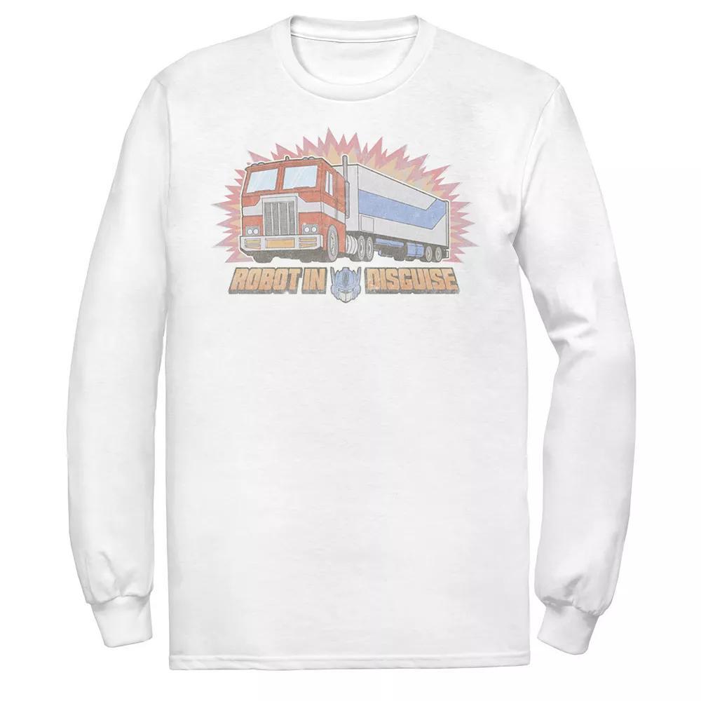 Men's Transformers Optimus Prime Robot In Disguise Tee, Size: Small, White Product Image