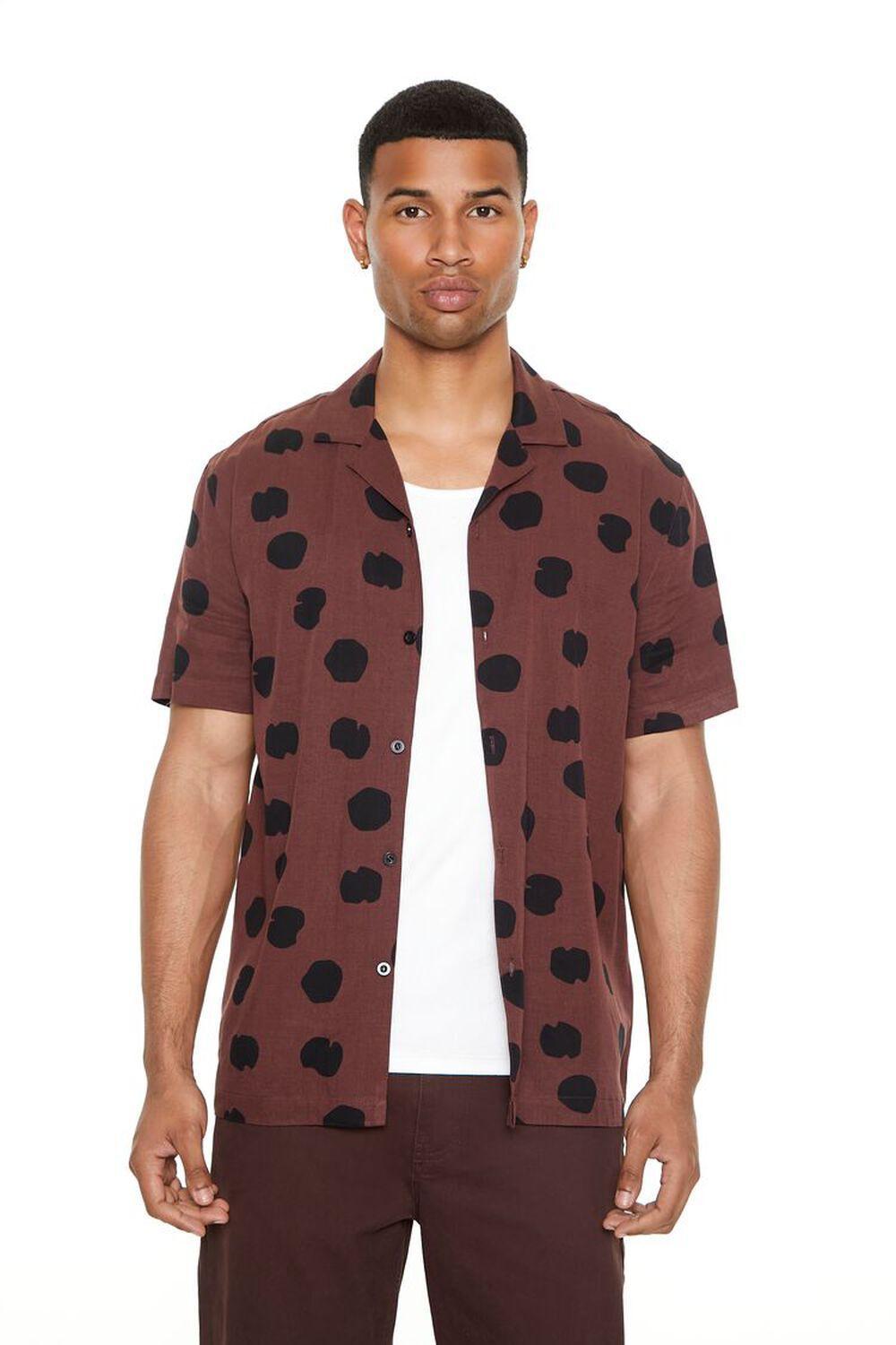 Polka Dot Cuban Collar Shirt | Forever 21 Product Image