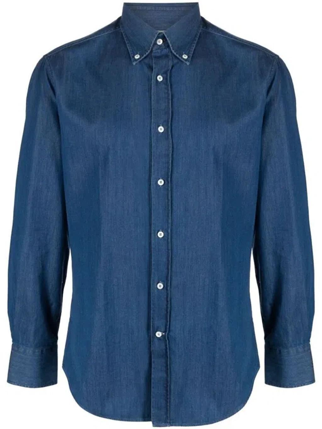 BRUNELLO CUCINELLI Shirt In Blau Product Image