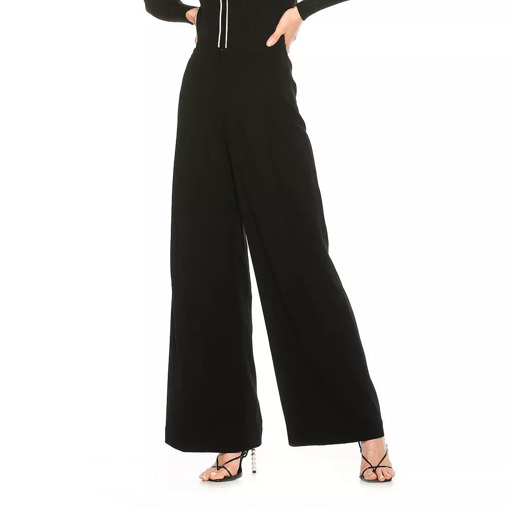 Women's ALEXIA ADMOR Rover Wide Leg Mid Rise Pants, Size: 6, Green Product Image