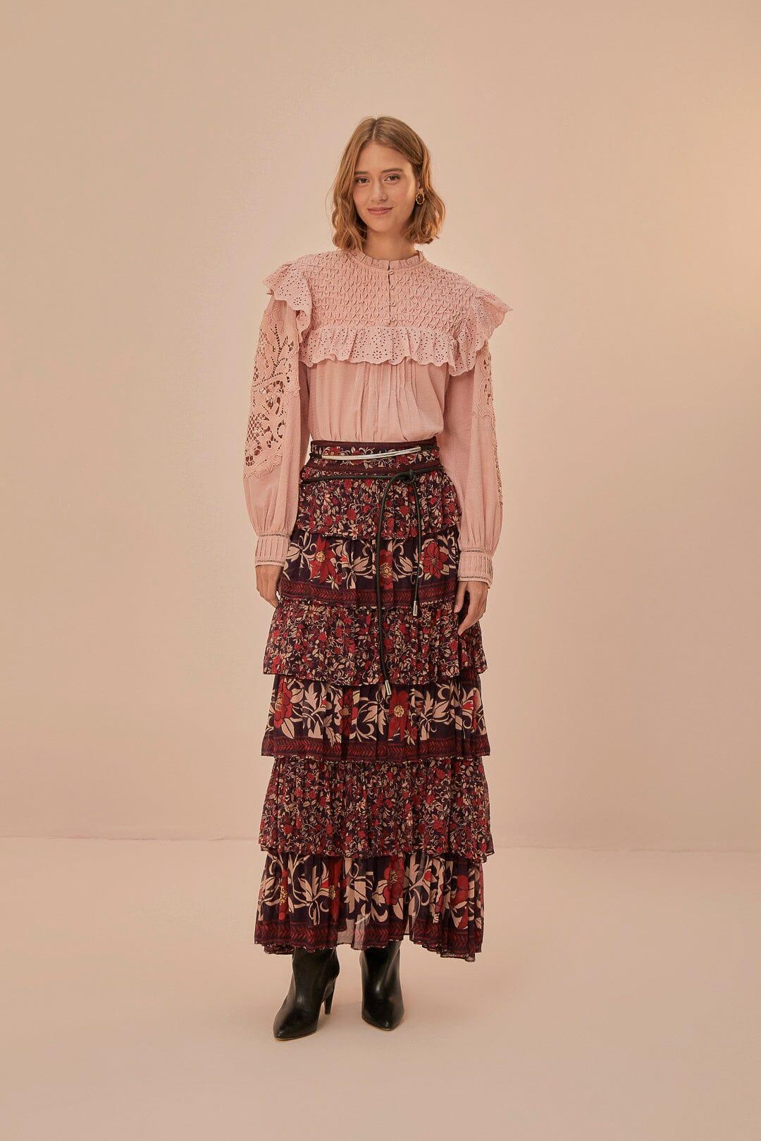 Rose Honeycomb Blouse Product Image