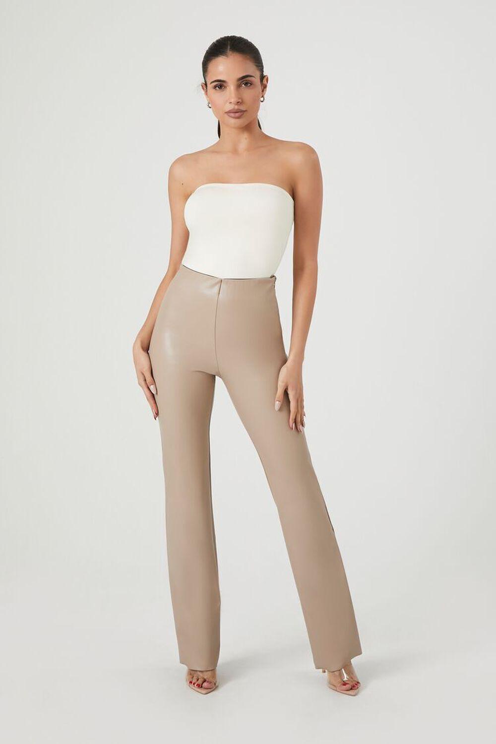 Faux Leather High-Rise Bootcut Pants | Forever 21 Product Image