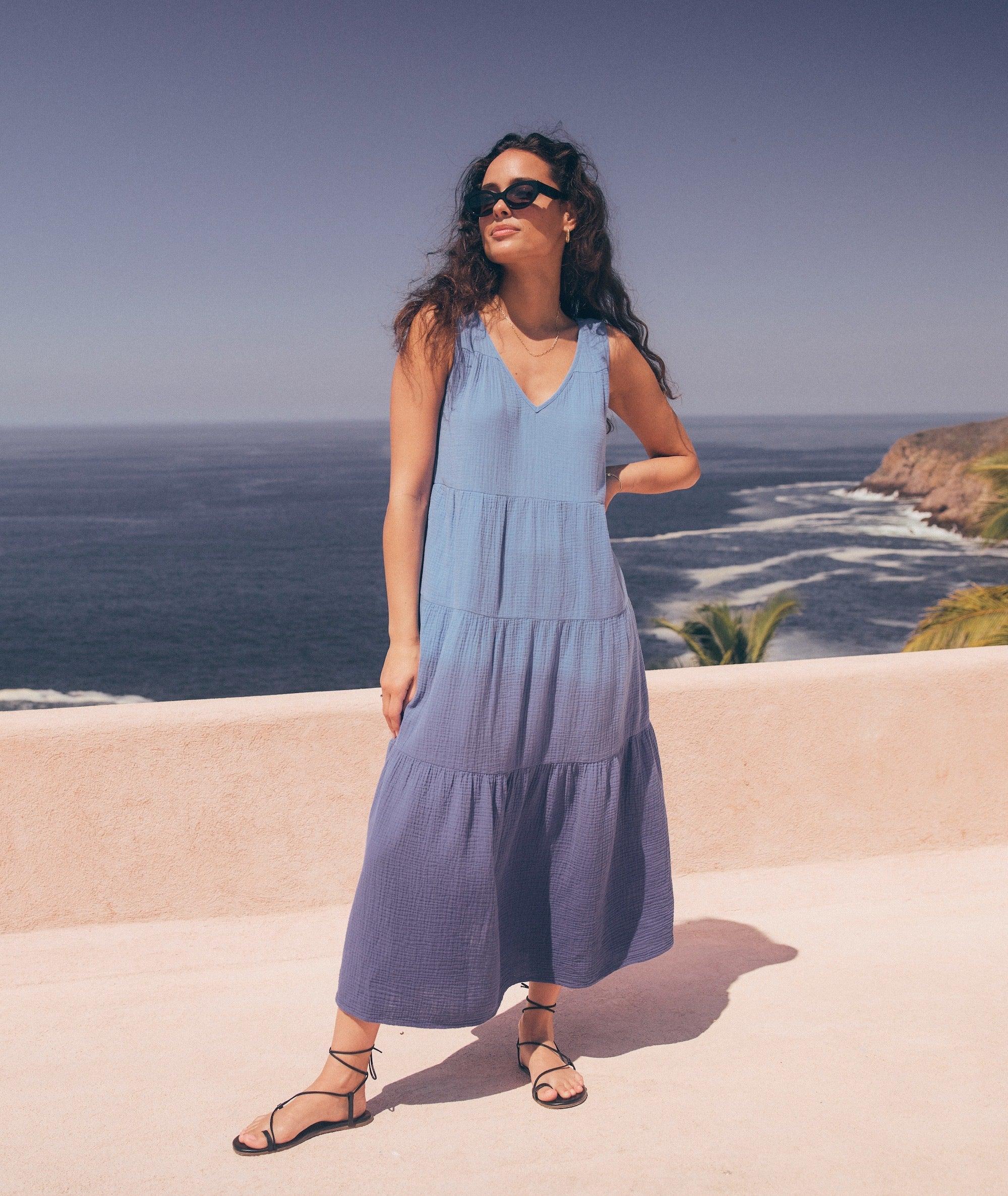 Corinne Double Cloth Maxi Dress Product Image