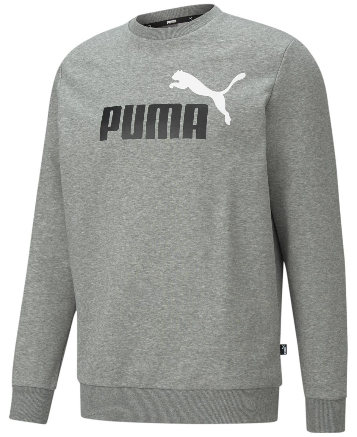 Puma Mens Ess+ Big Logo Crewneck Fleece Sweatshirt Product Image