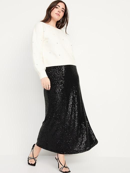 Sequin Maxi Skirt Product Image