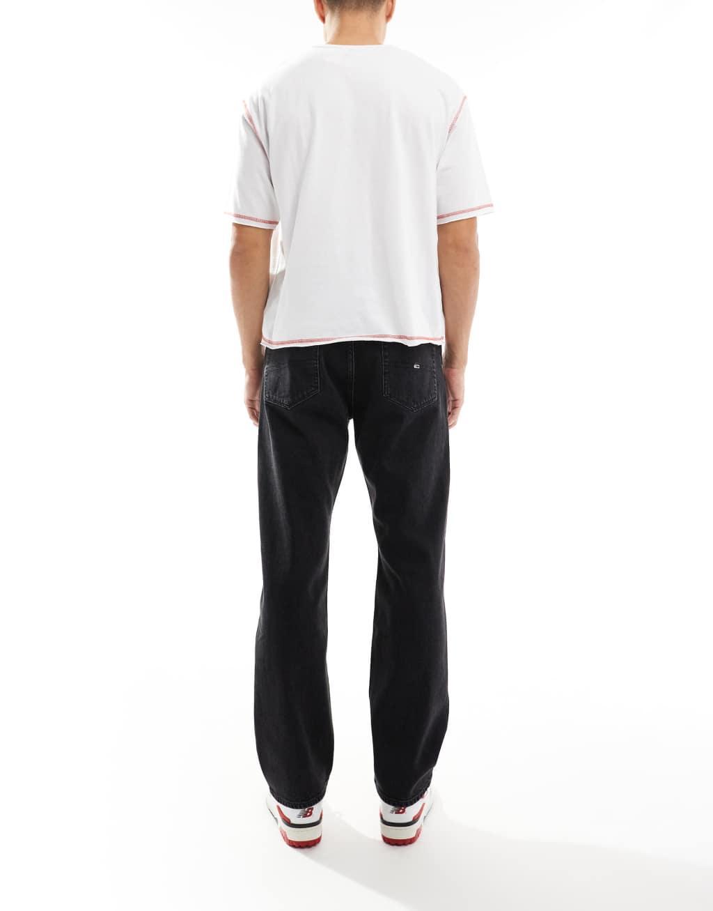 Tommy Jeans Otis regular straight jeans in black Product Image