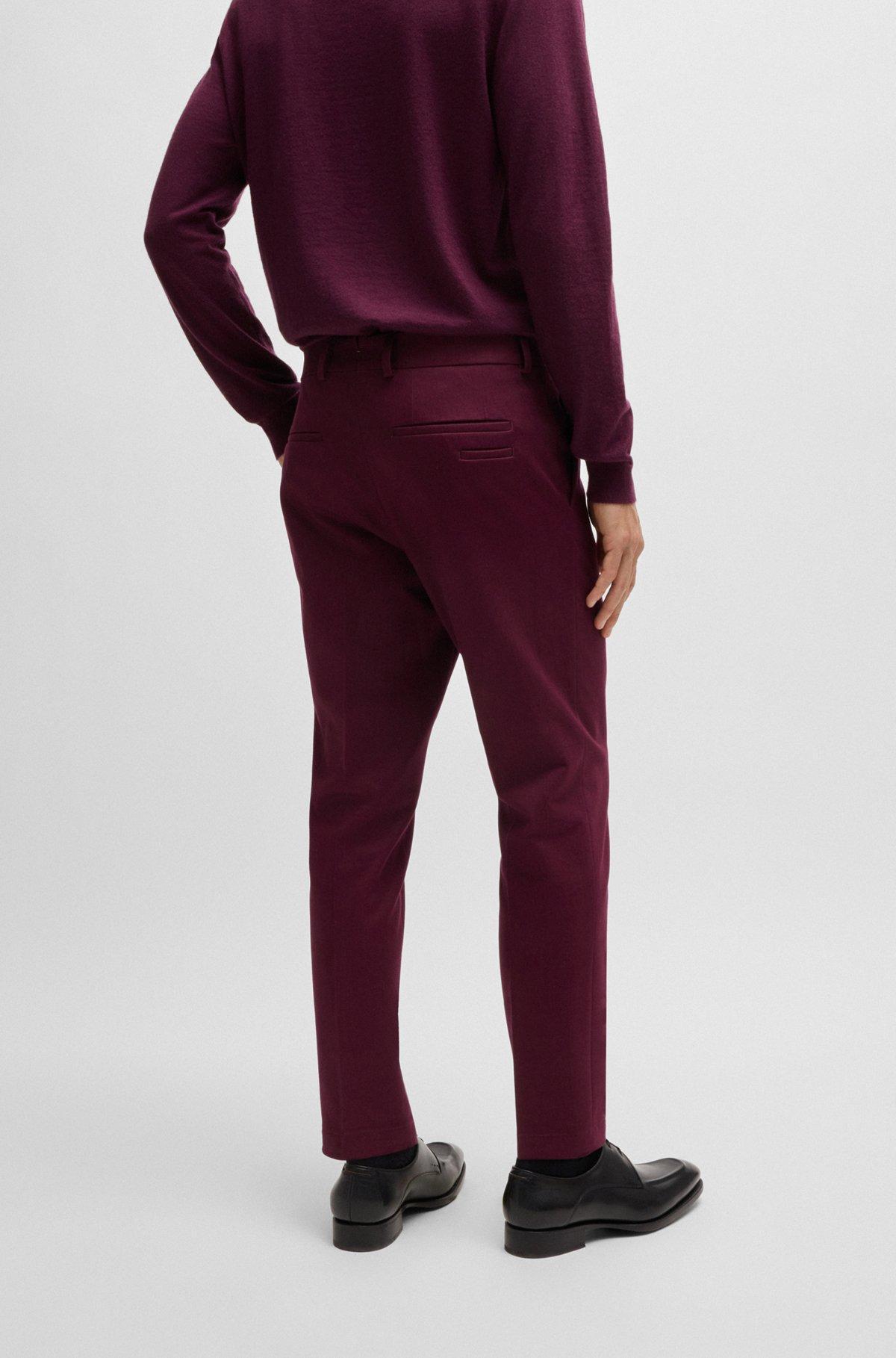 Slim-fit trousers in cotton, cashmere and stretch Product Image