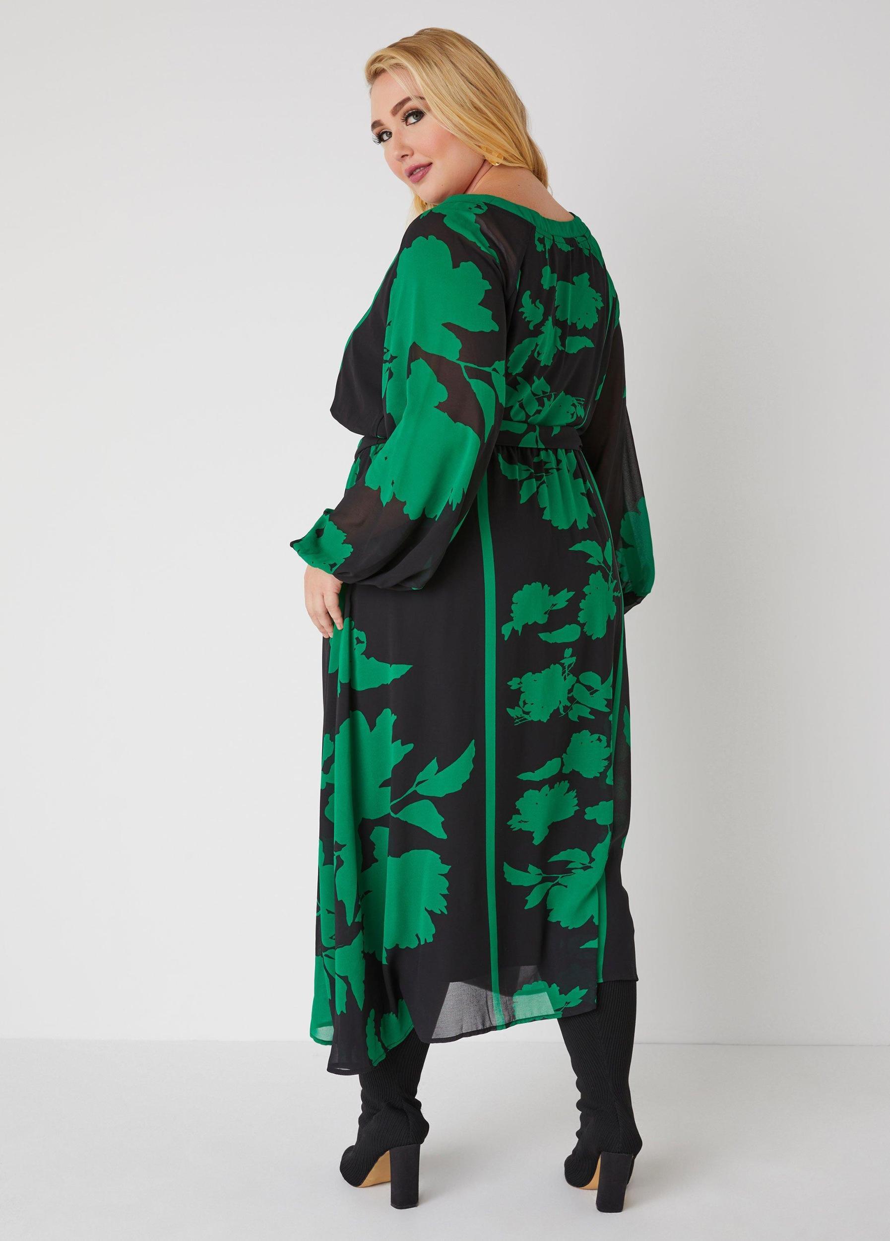 Plus Size Floral Print Georgette Maxi Dress Ashley Stewart Product Image