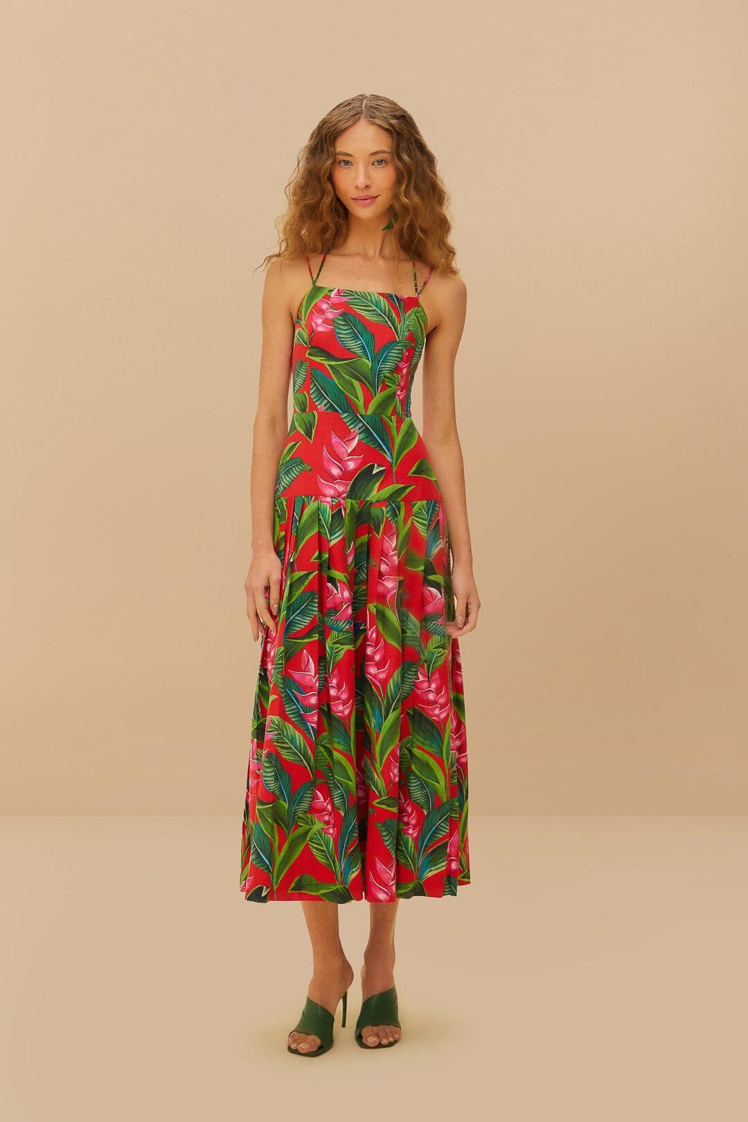 Red Dream Garden LENZING™ ECOVERO™ Euroflax™ Maxi Dress Product Image
