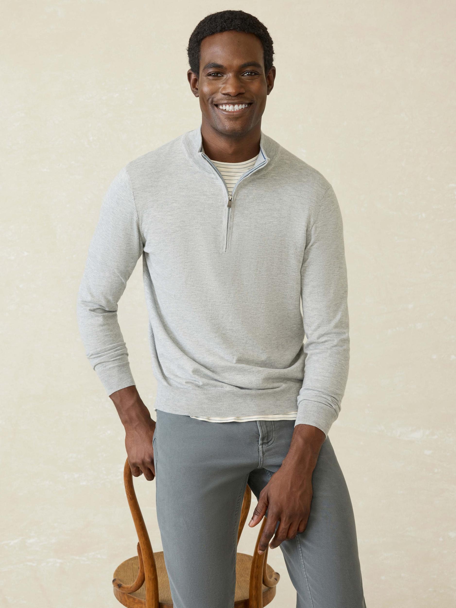 Movement™ Quarter Zip Sweater - Mineral Grey Heather Male Product Image