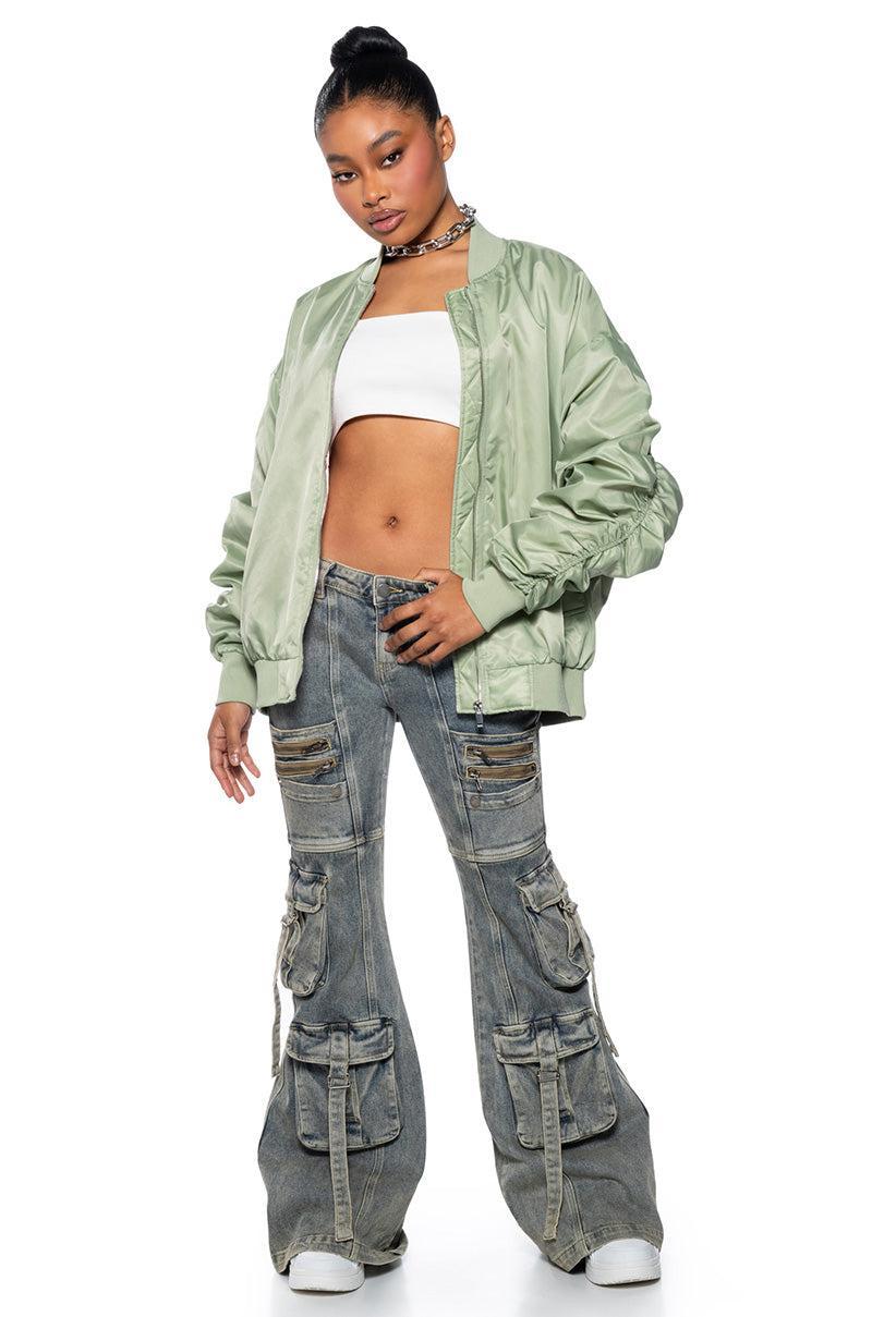 BRING IT BACK BOMBER WITH QUILTED LINING Product Image