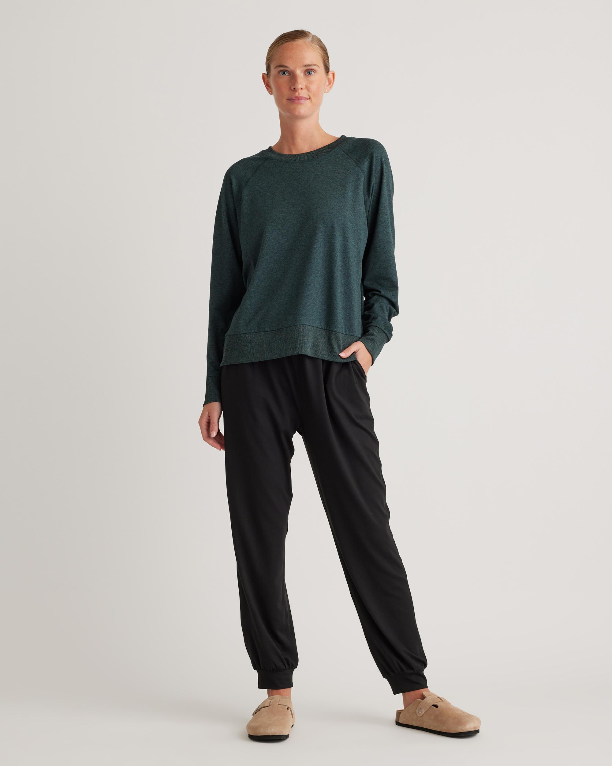 Quince | Women's Flowknit Pullover Crew Neck Alpaca Sweater Size XS, Recycled Polyester / Spandex Product Image