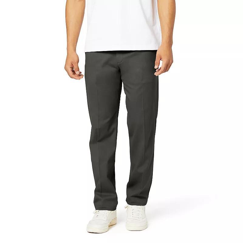 Mens Dockers Stretch Easy Khaki Straight-Fit Flat-Front Pants Green Grove Product Image