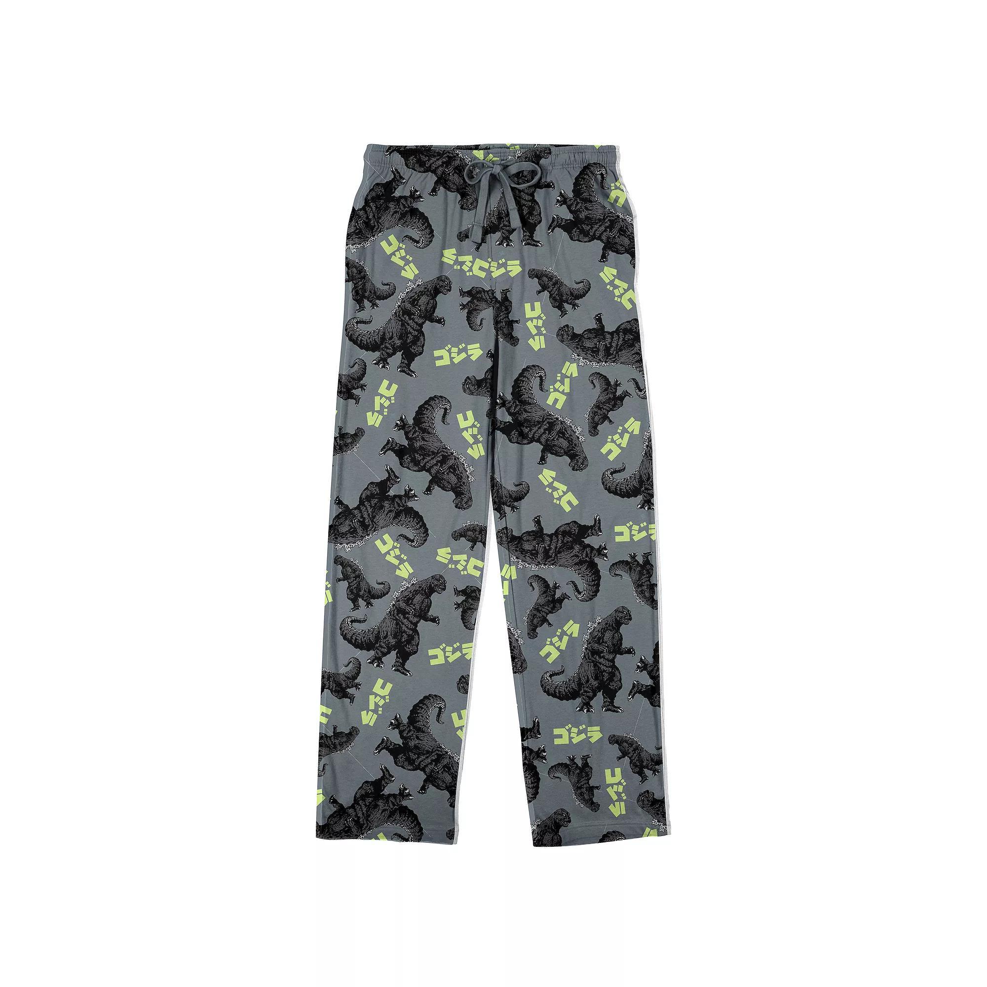 Men's Godzilla Pajama Pants, Size: XL, Gray Product Image
