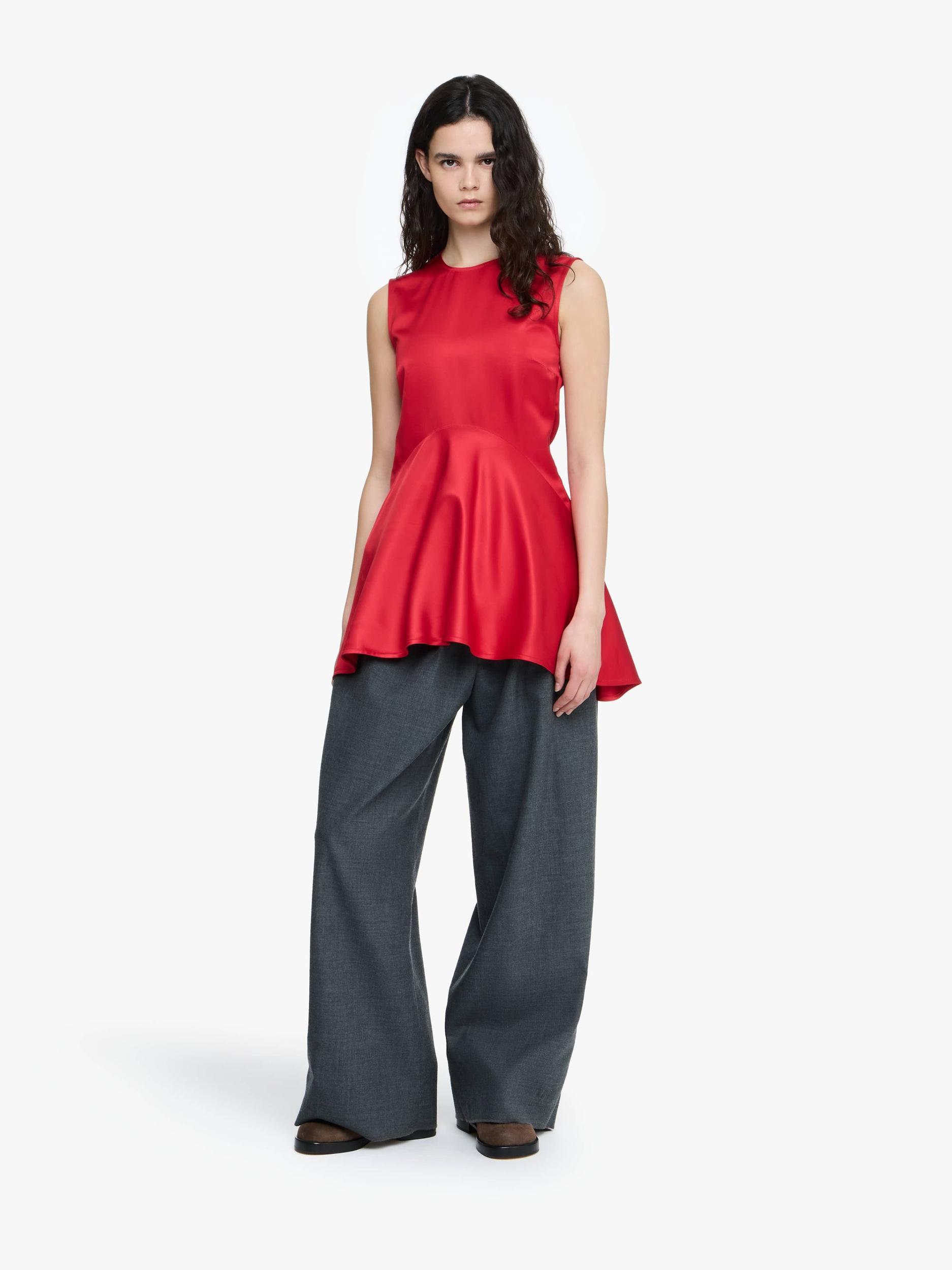 DRAPED HEM SLEEVELESS TOP Product Image