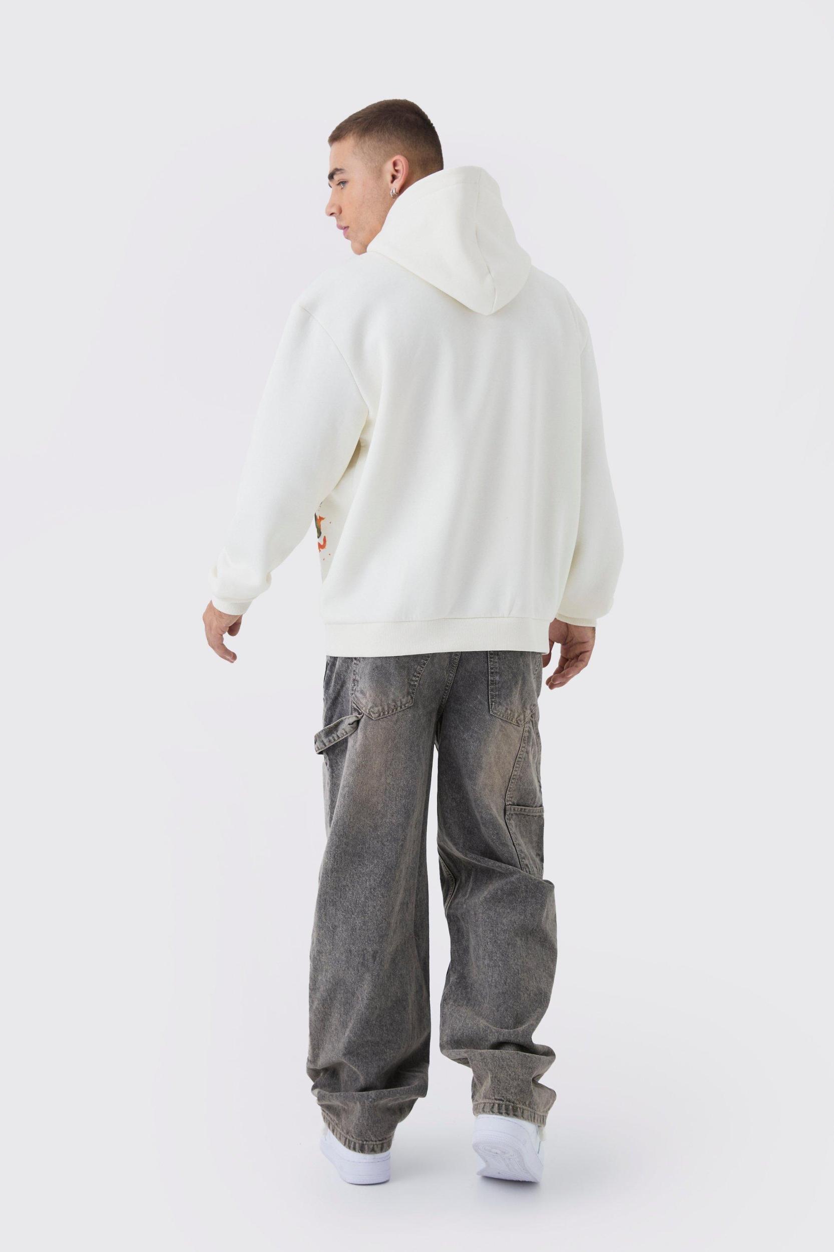 Oversized Limited Edition Tattoo Graphic Hoodie | boohooMAN USA Product Image