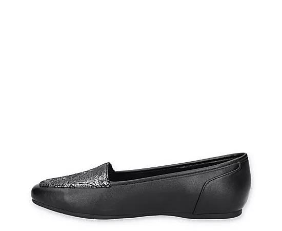 Easy Street Thrill Women's Flats, Size: 6, Black Metal Floral Product Image