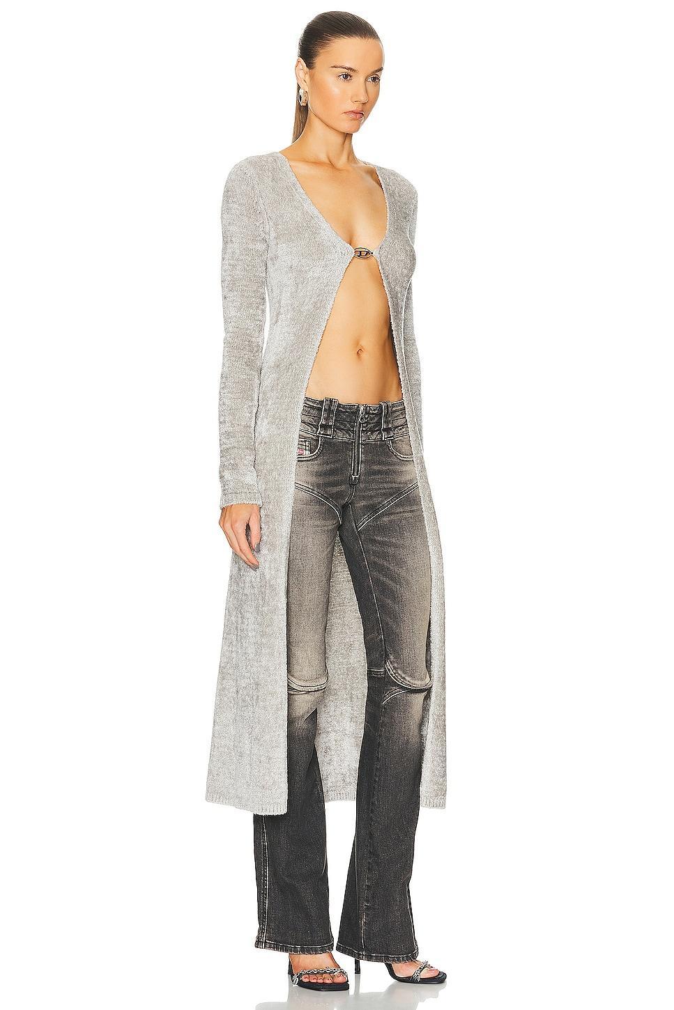Diesel Long Cardigan in Grey Product Image