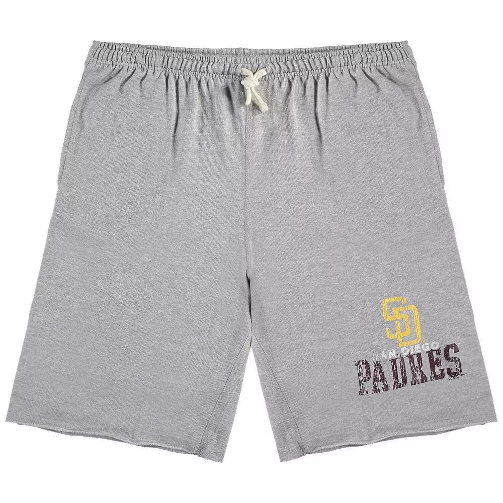Men's Heathered Gray San Diego Padres Big & Tall French Terry Shorts, Size: 4XB, Grey Product Image