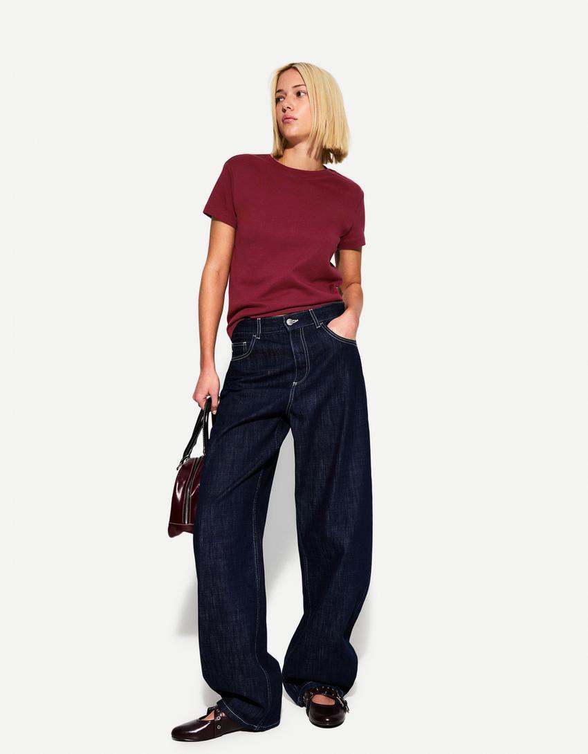 Short sleeve heavy cotton T-shirt Product Image