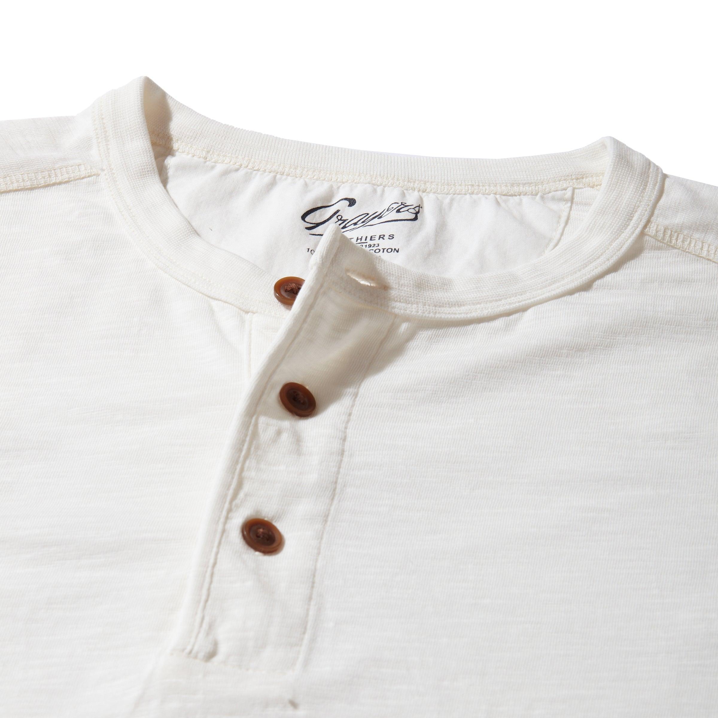 Hewitt Garment Dyed Henley - White (Final Sale)* Product Image