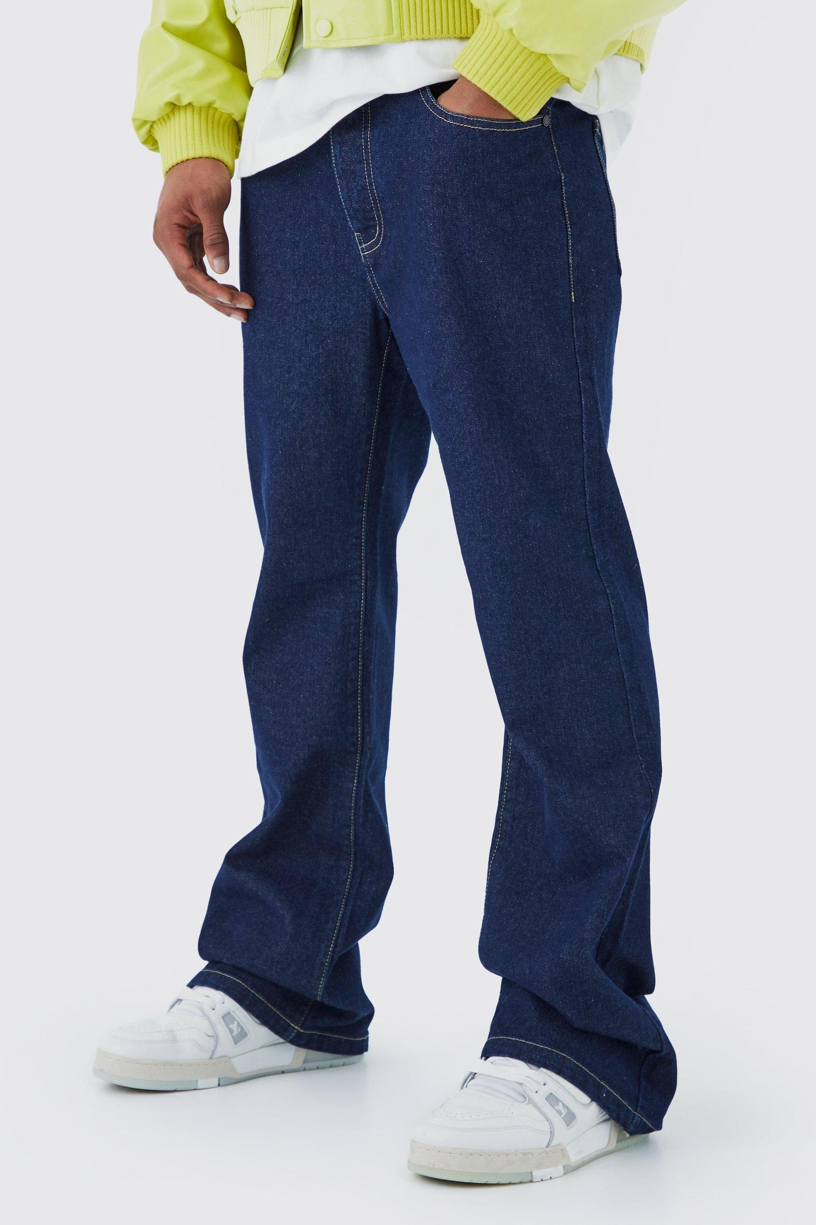 Mens Relaxed Rigid Flare Jean - Blue Product Image