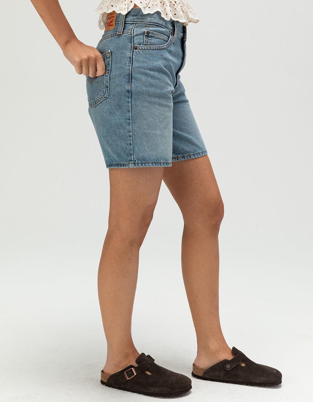 LEVI'S '94 Baggy Mid Thigh Womens Denim Shorts - Study Group - LT BLAST Product Image