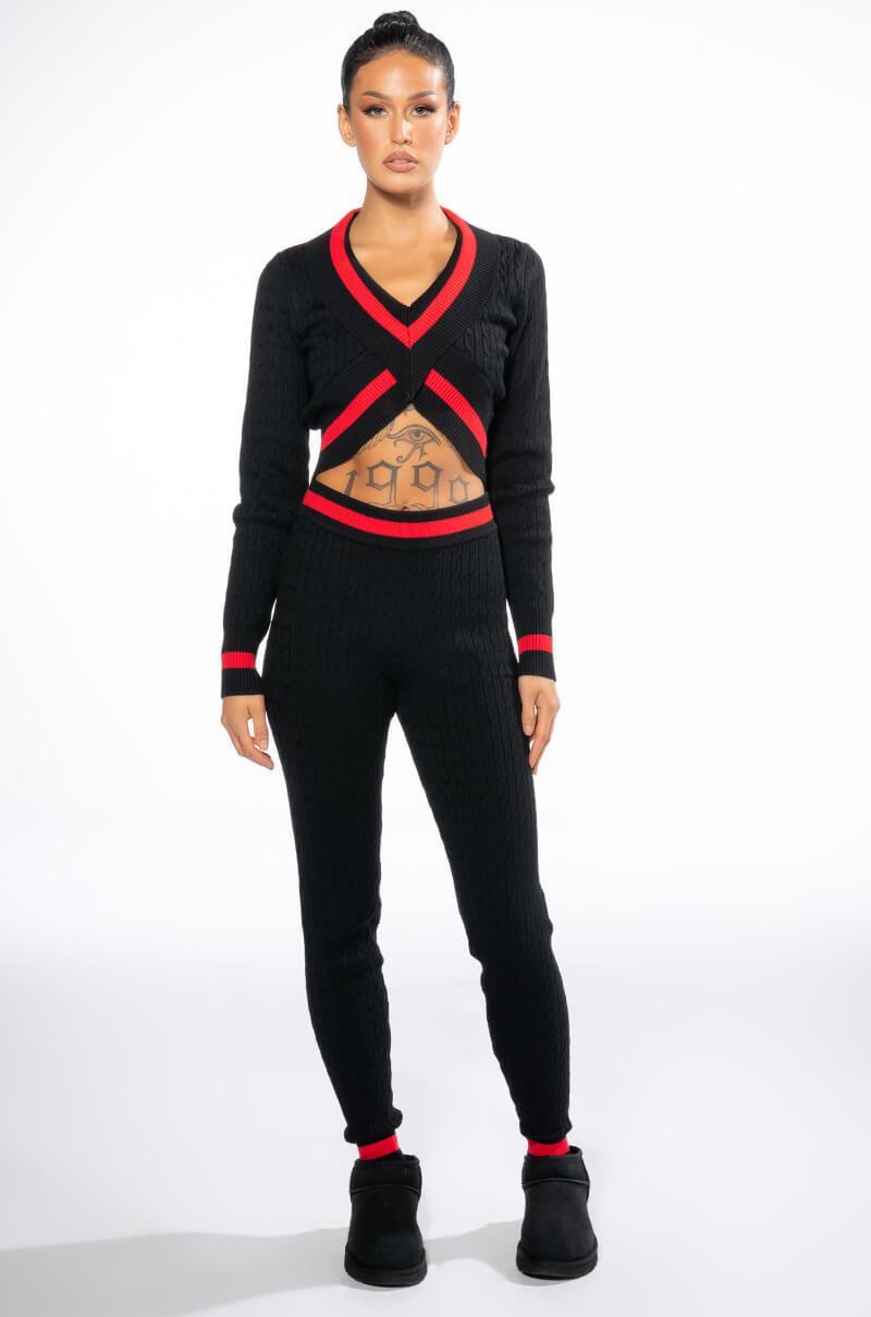 ONE LOVE STRIPE SWEATER LEGGING Product Image