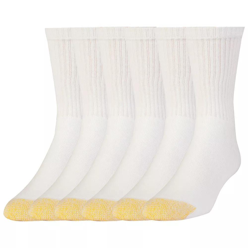 Men's GOLDTOE® 6-pack Short Crew Socks, Size: 6-12, Black Product Image