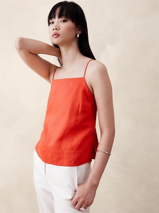 Linen Square-Neck Tank Product Image