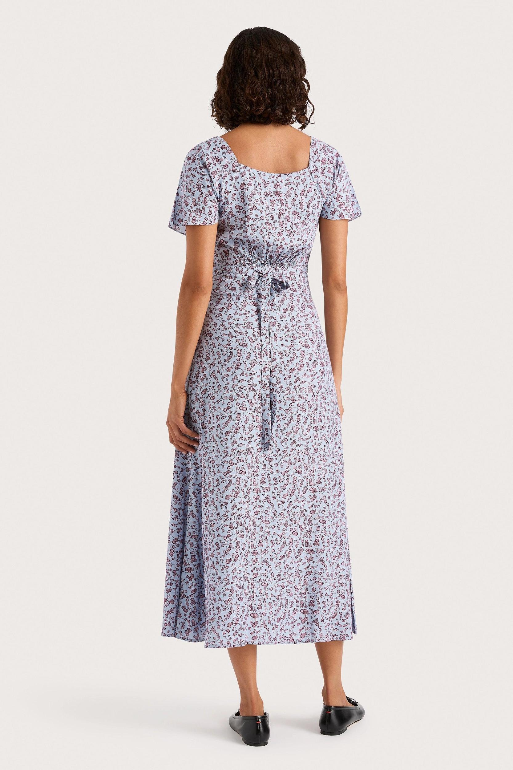 Olivia Maxi Dress Amaryllis Floral Blue Product Image