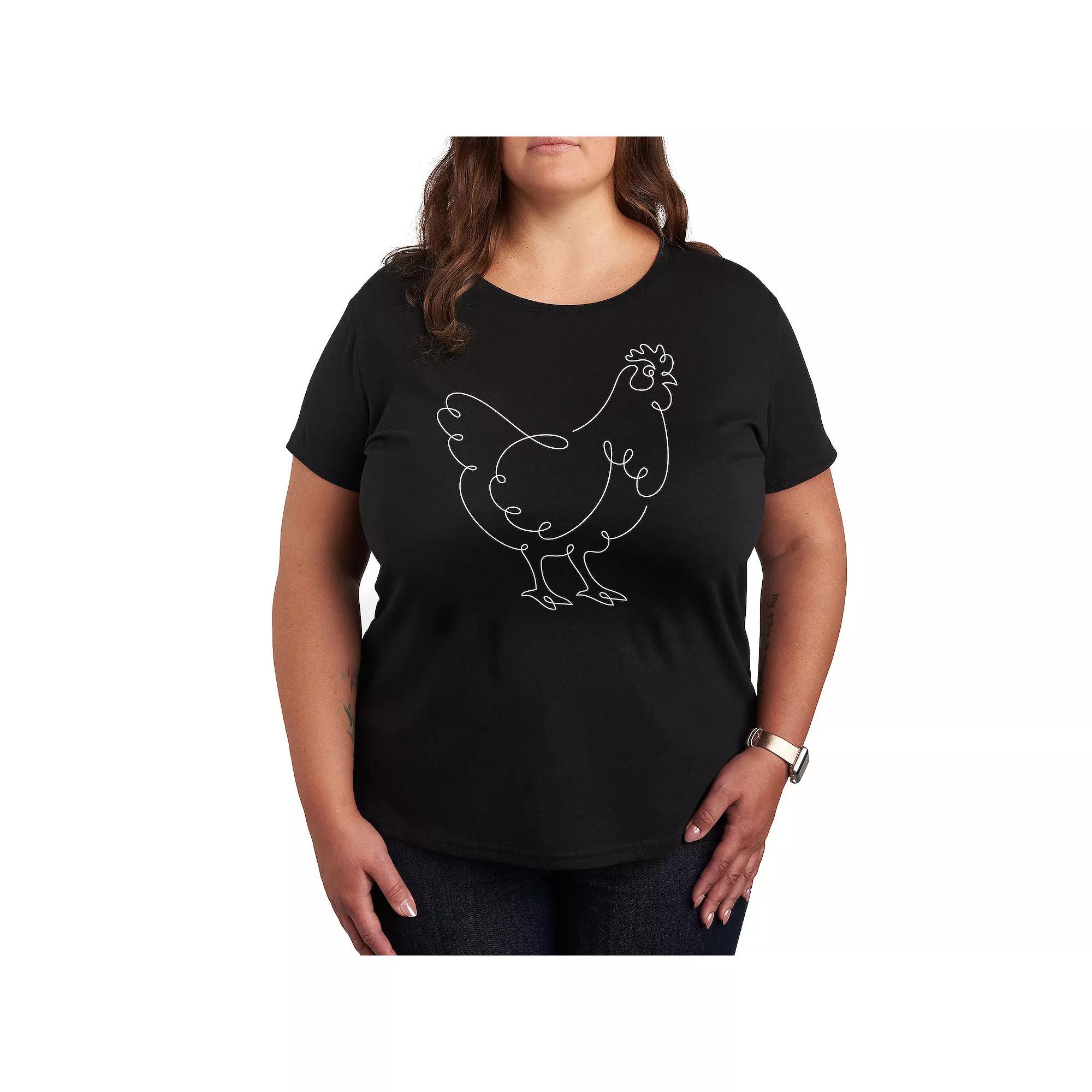 Plus Plaid Shamrock Graphic Tee, Womens Product Image