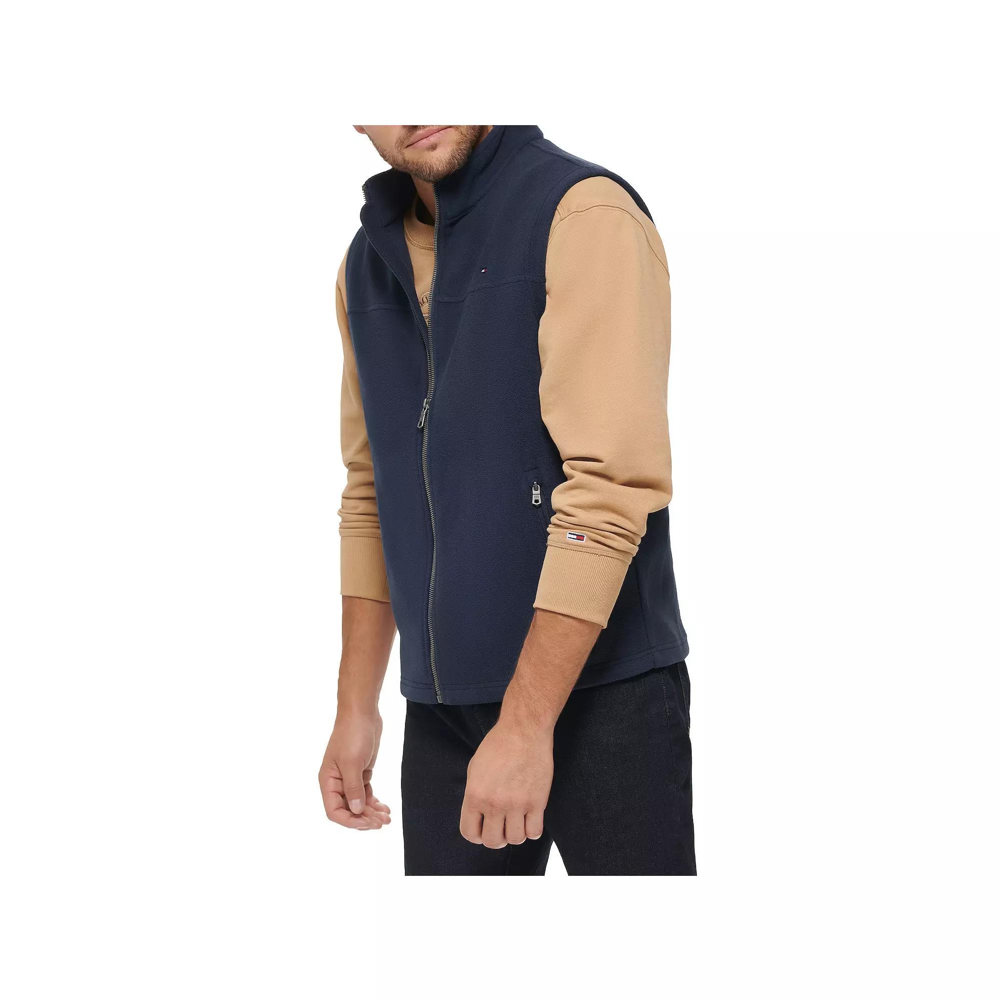 Big & Tall Tommy Hilfiger Fleece Vest with Stand Collar, Men's, Size: 4XB, Light Gray Product Image