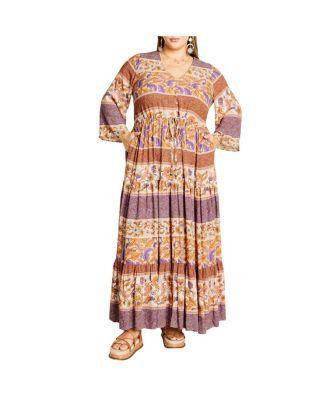 City Chic Womens Endless Sun Border Maxi Dress Product Image