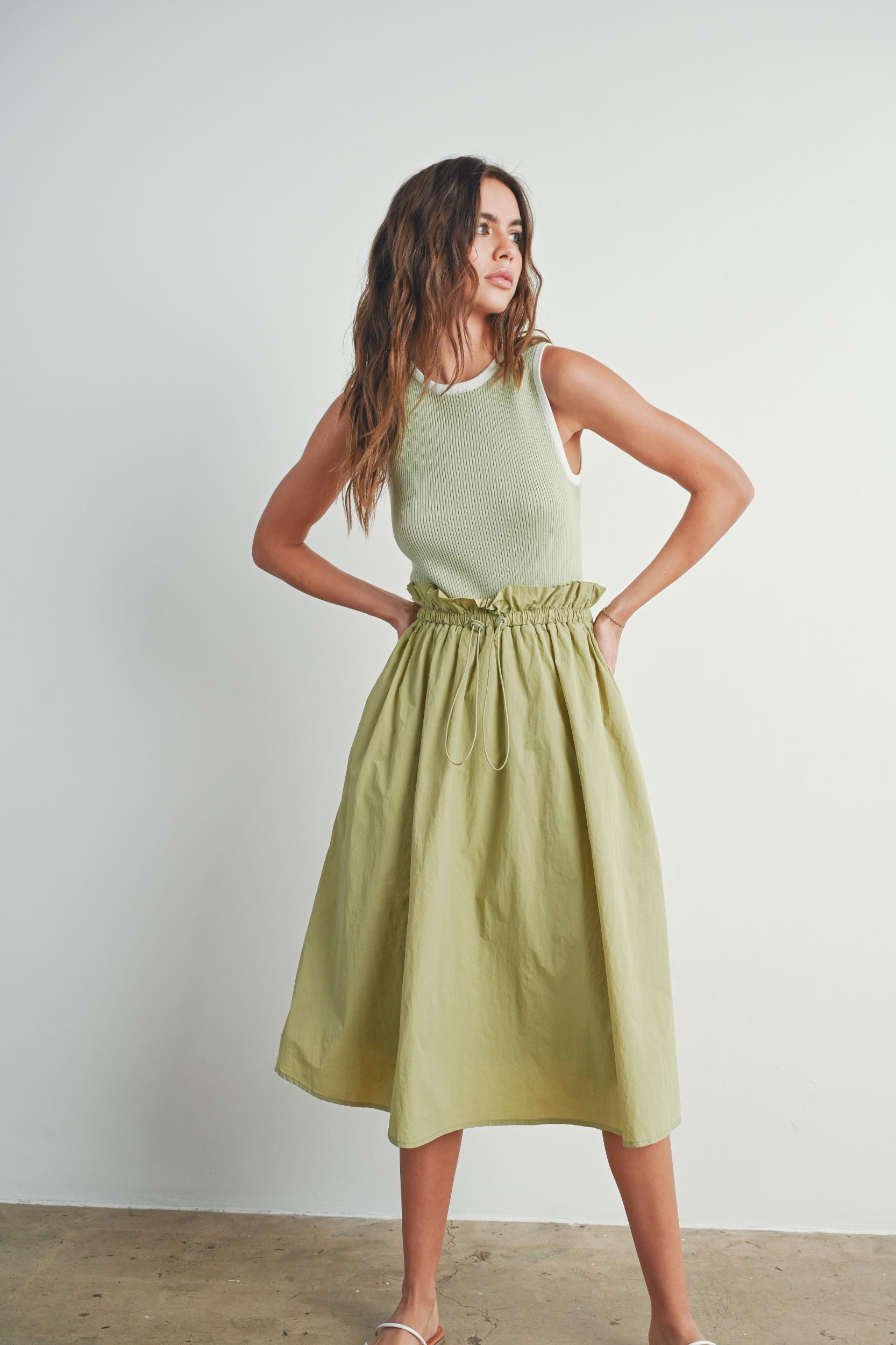 Contrast Tank Twofer Dress Product Image