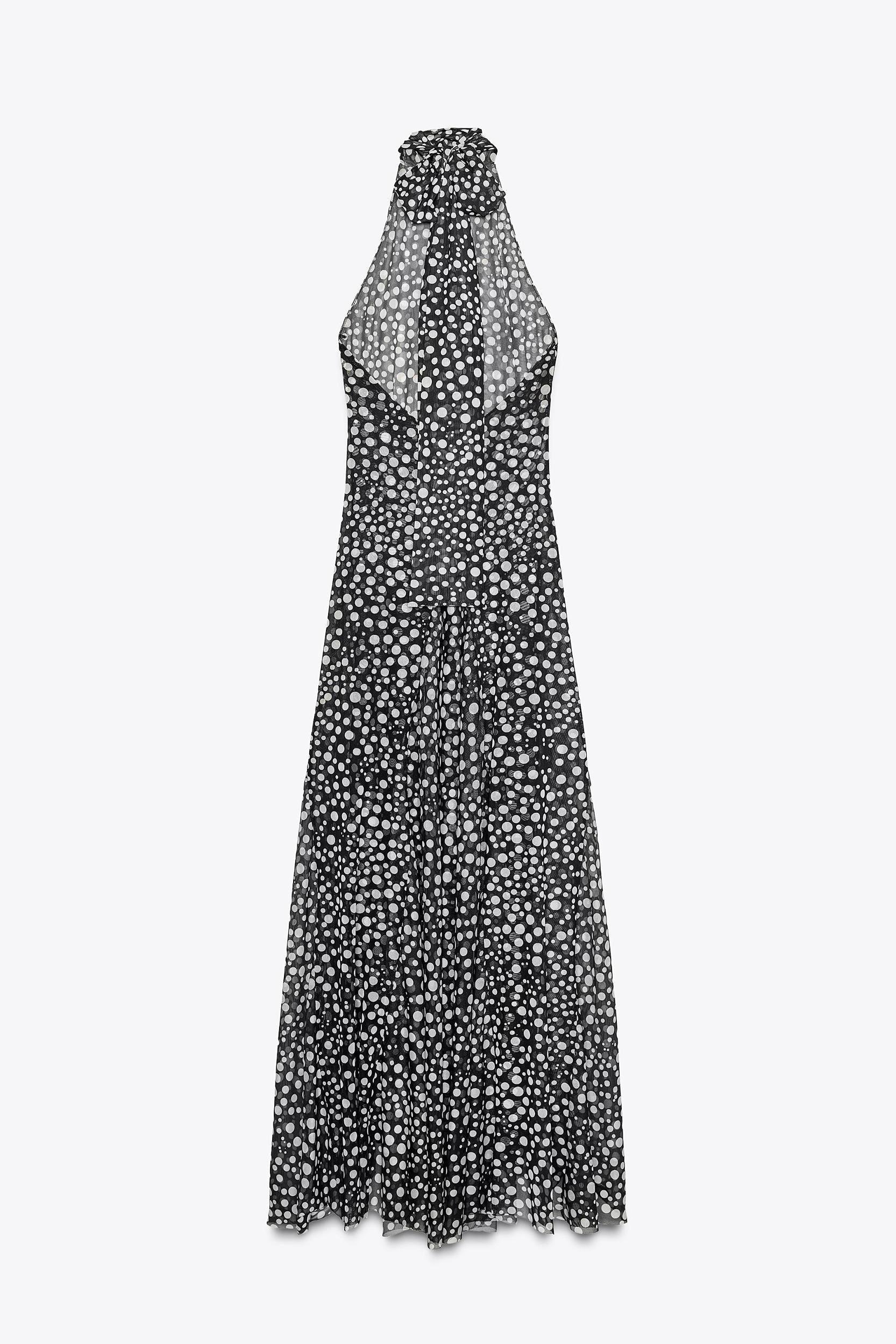 POLKA DOT HALTER DRESS Product Image