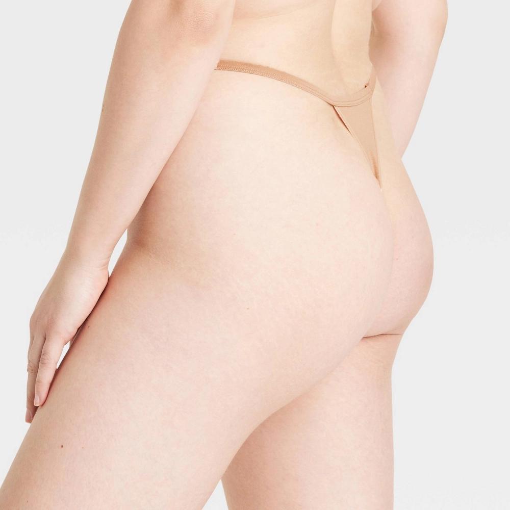 Women's Cotton Blend String Thong Underwear - Auden™ Pearl Tan Product Image