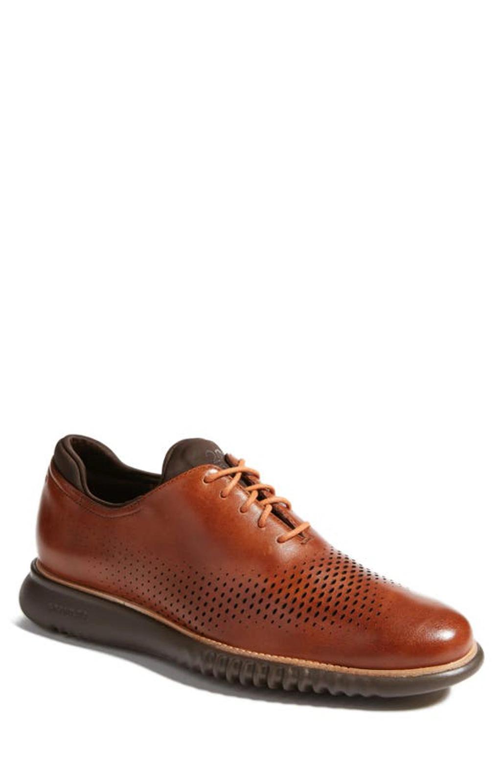 Cole Haan Mens 2.ZERGRAND Leather Laser Cut Wingtip Oxfords Product Image