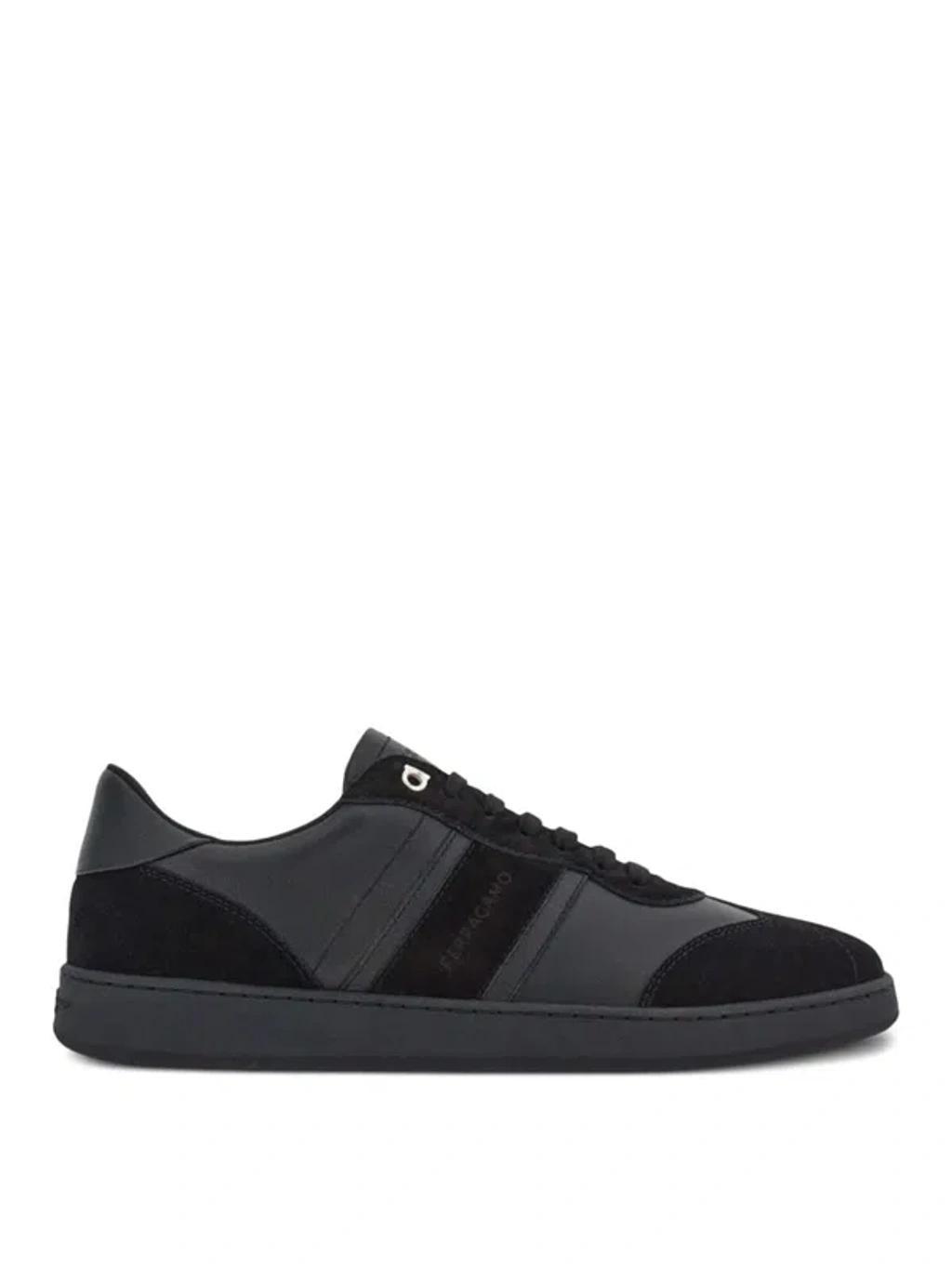 FERRAGAMO Achille Low-top Sneakers In Black Product Image