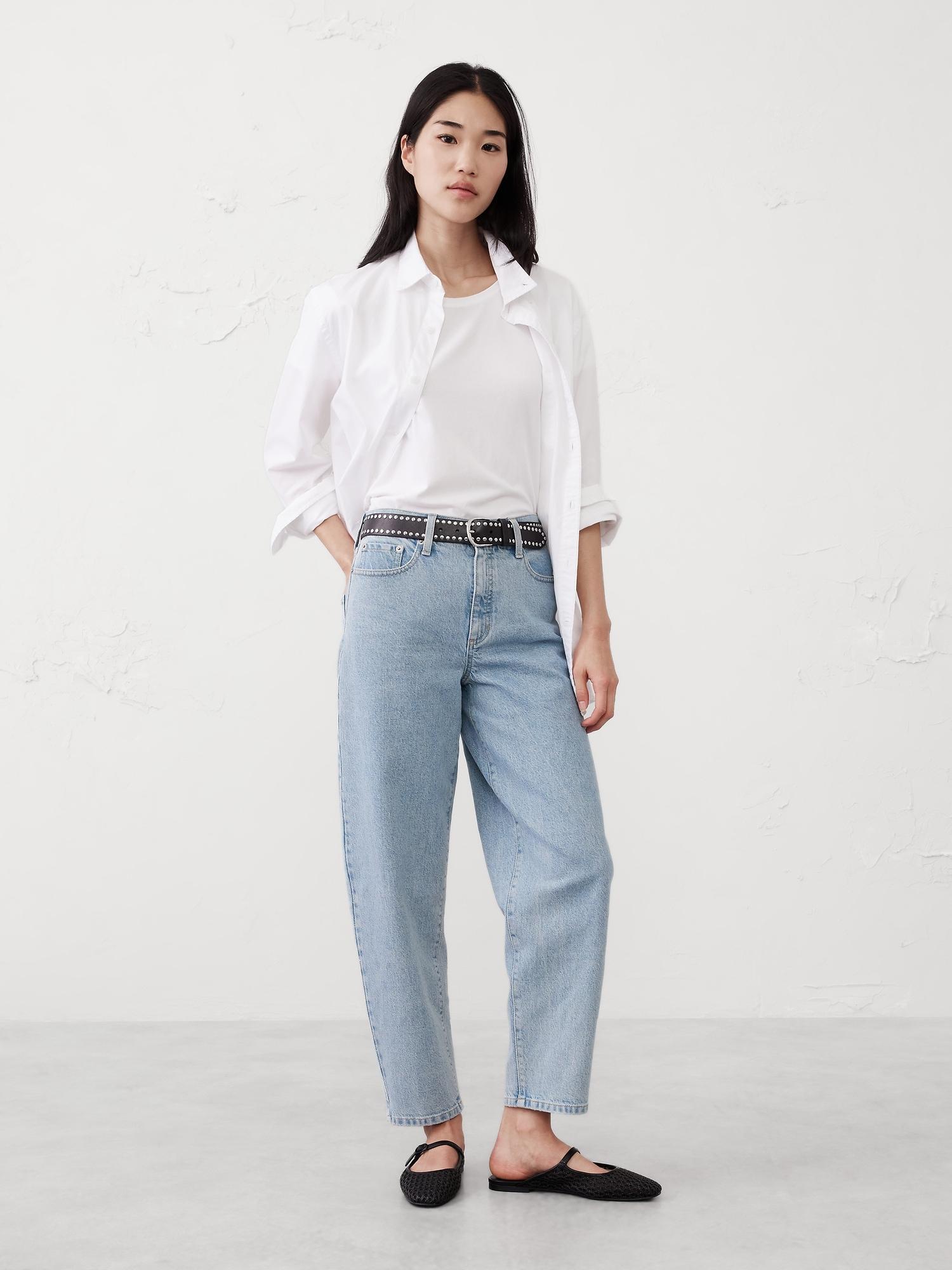 High-Rise Barrel Jean Product Image