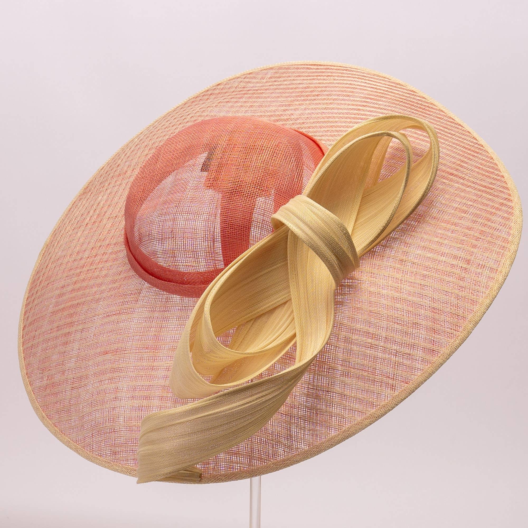 Dual Color Sinamay Base With Jinsin Buntal Bow Product Image
