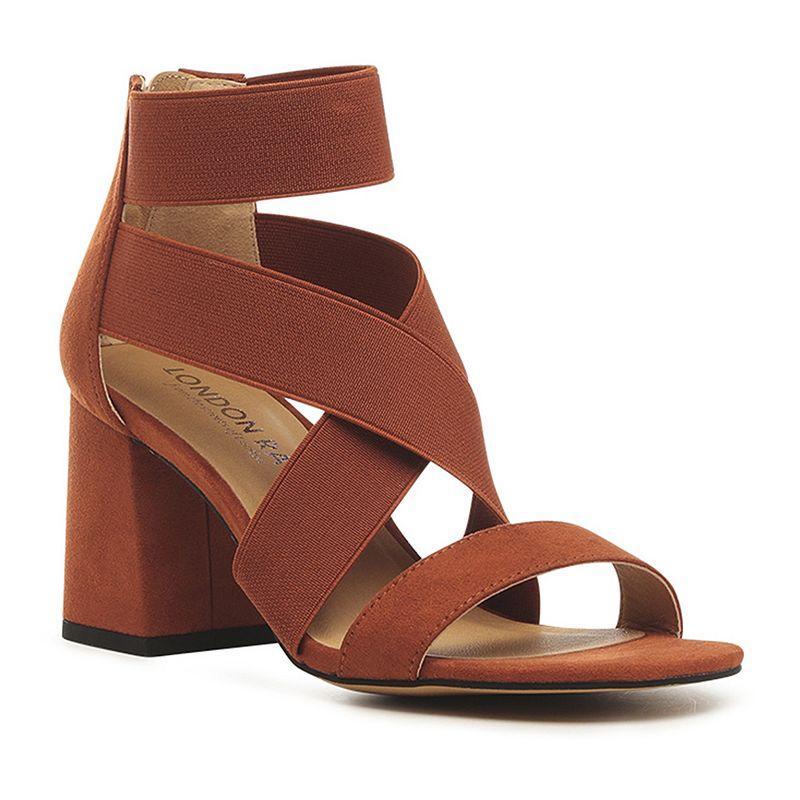 London Rag Benicia Women's Block Heel Sandals, Size: 5, Black Product Image