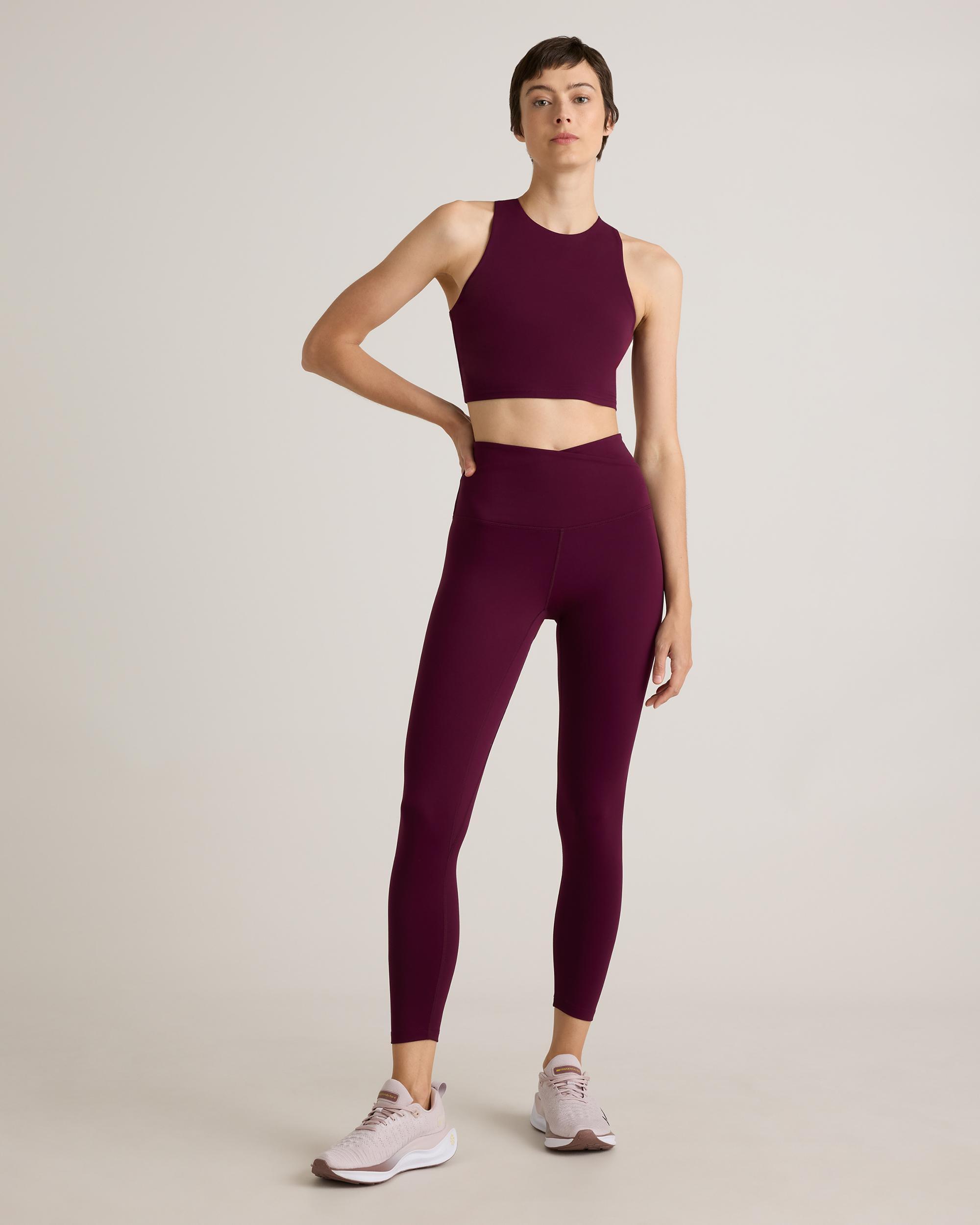 Quince | Women's Ultra-Form High-Rise Crossover Legging Nylon/Spandex Product Image