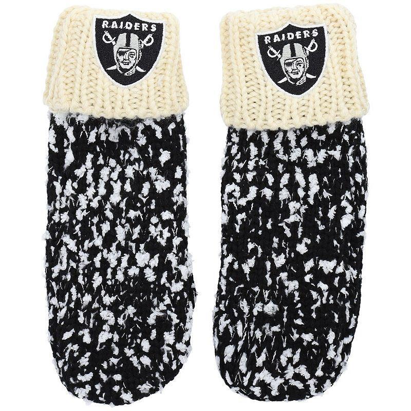 FOCO Black Las Vegas Raiders Confetti Cream Mittens Product Image