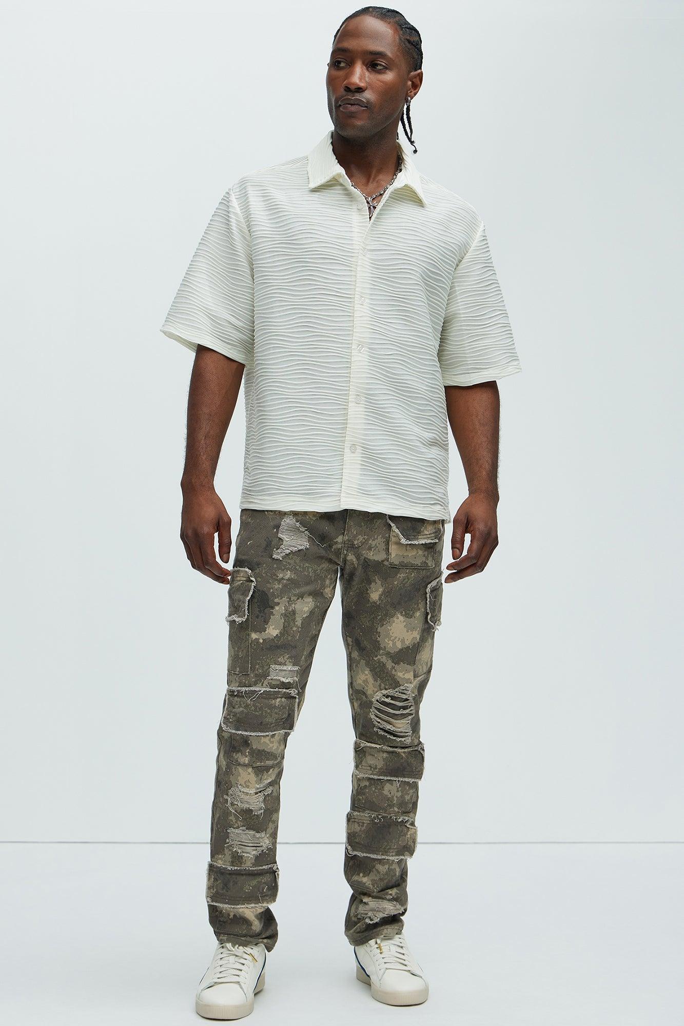 Sounds Good Textured Shirt - Cream Product Image