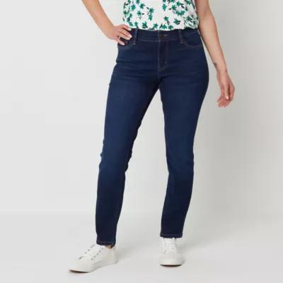 Liz Claiborne Tall Womens Sara Mid Rise Slim Fit, Skinny Leg Jean Product Image