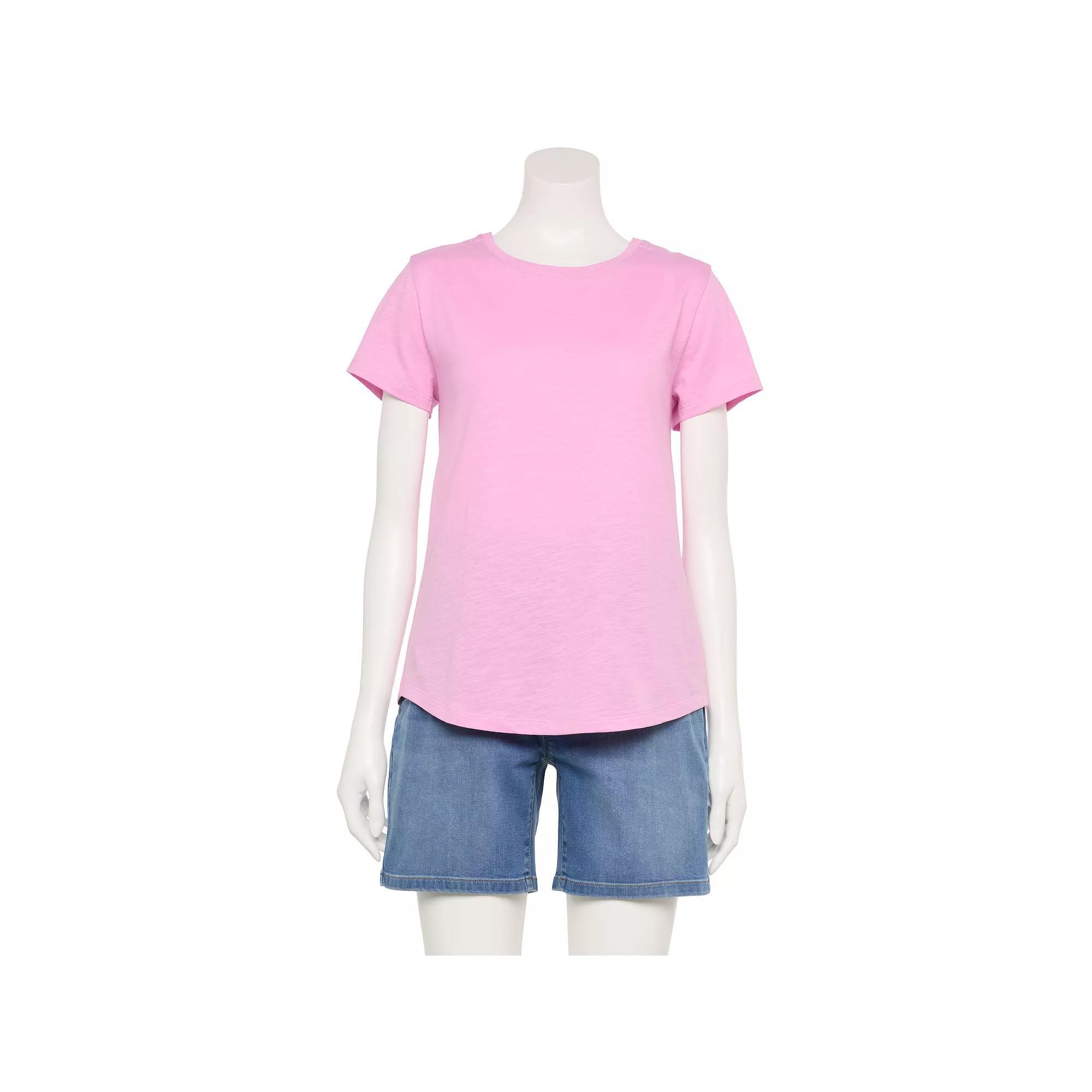 Womens Sonoma Goods For Life Adaptive Everyday Short Sleeve Crewneck T-Shirt Product Image