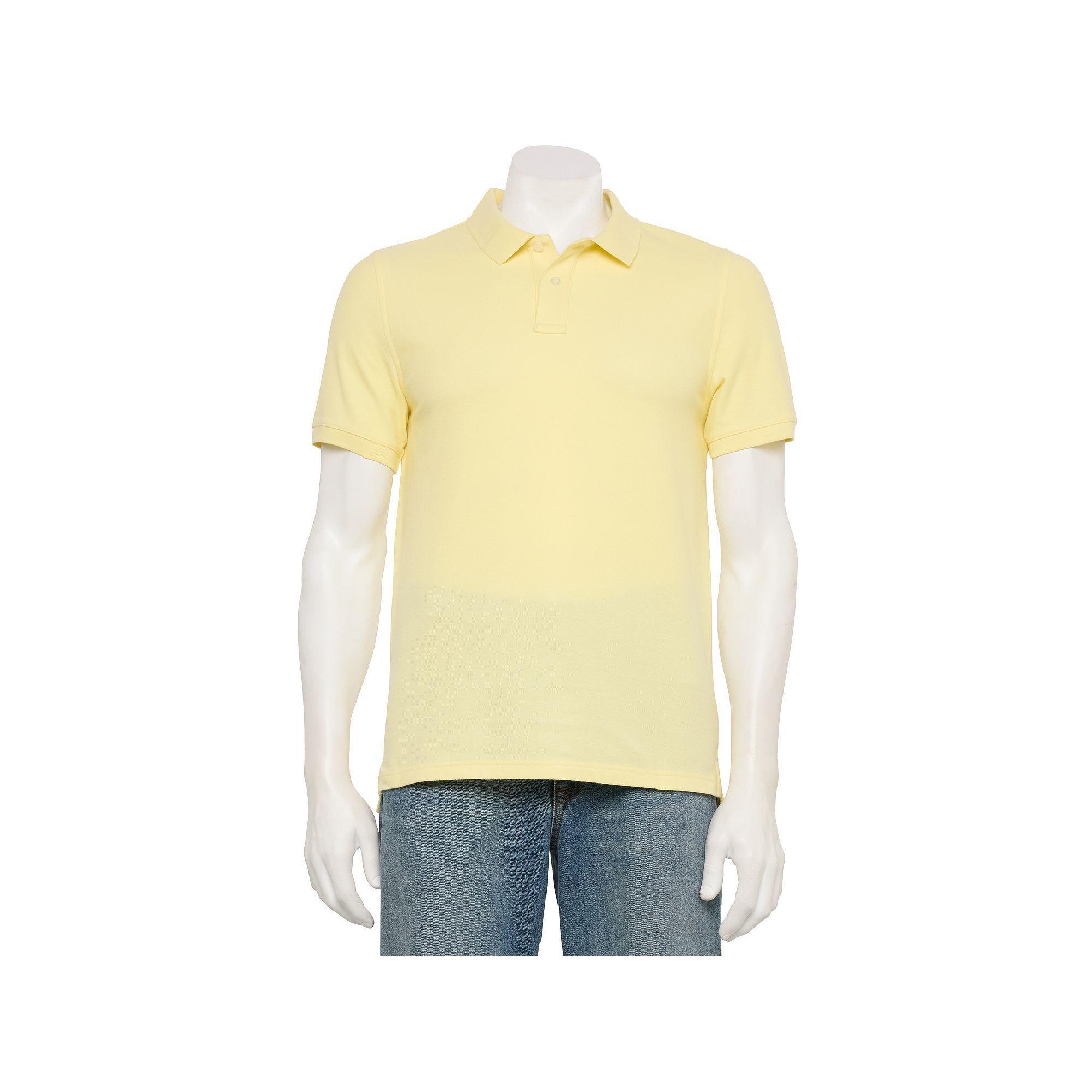 Sonoma Goods For Life® Adaptive Pique Polo, Men's, Size: Small, Light Yellow Product Image