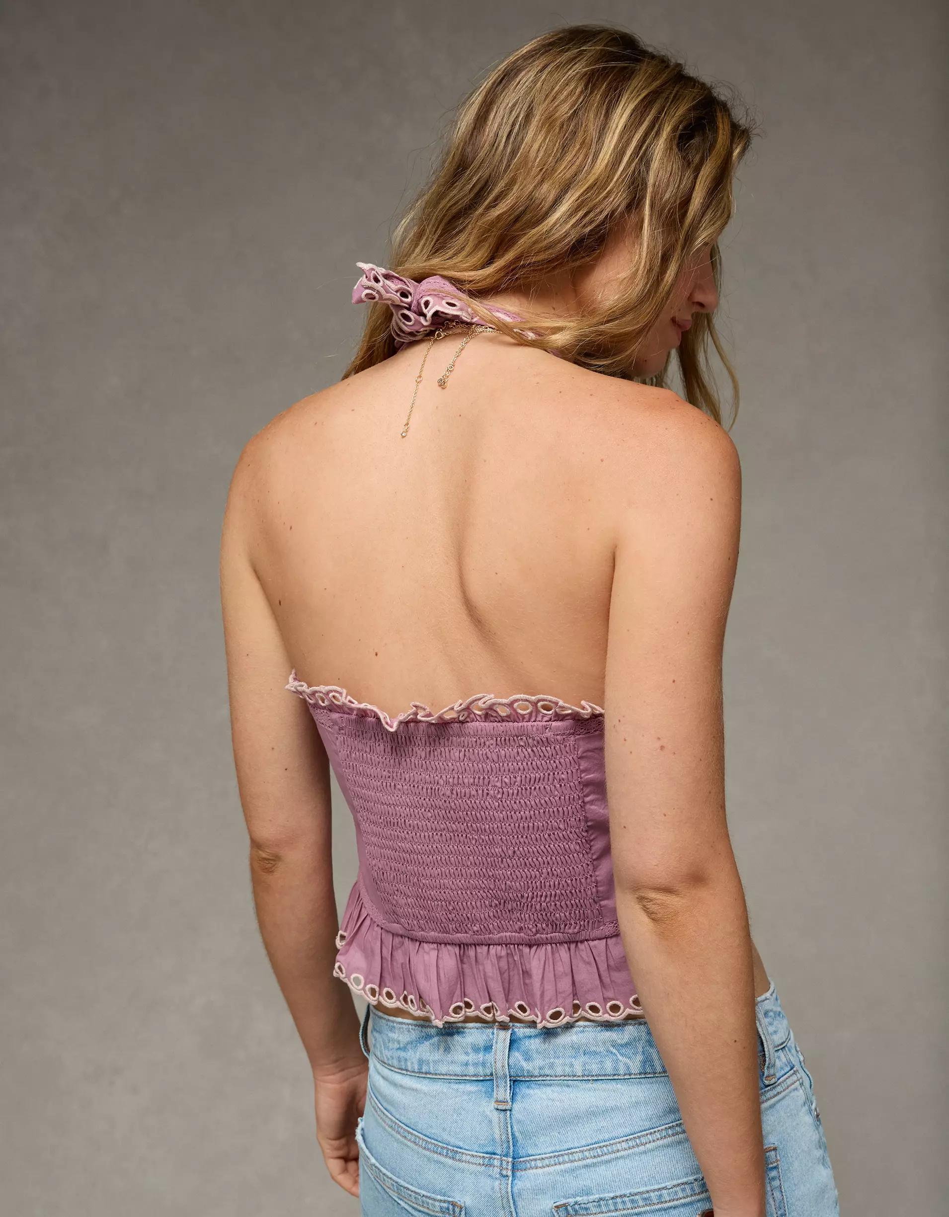 AE Eyelet Crop Top Product Image